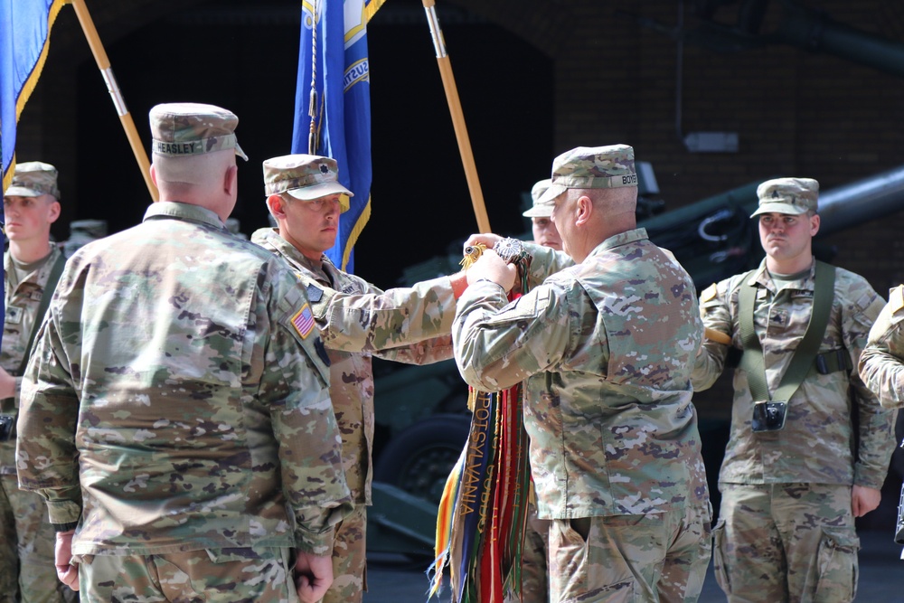 1-109th Field Artillery deactivation and 28th Division Artillery activation