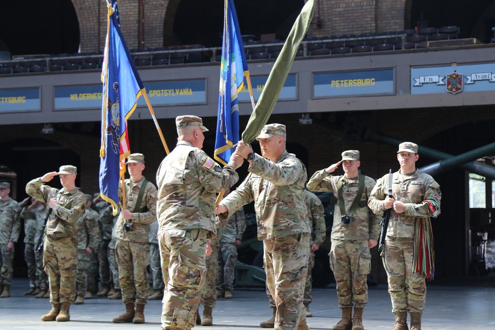 1-109th Field Artillery deactivation and 28th Division Artillery activation