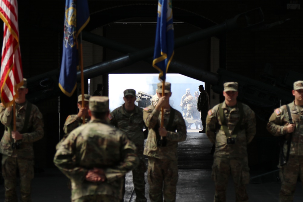 1-109th Field Artillery deactivation and 28th Division Artillery activation