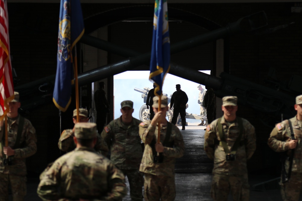 1-109th Field Artillery deactivation and 28th Division Artillery activation