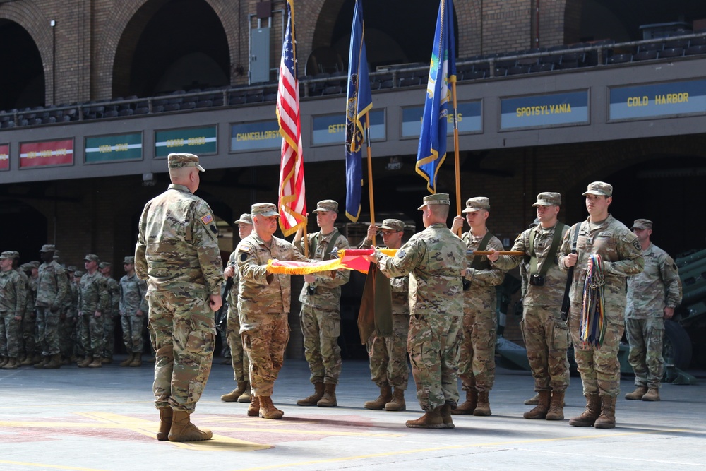 1-109th Field Artillery deactivation and 28th Division Artillery activation