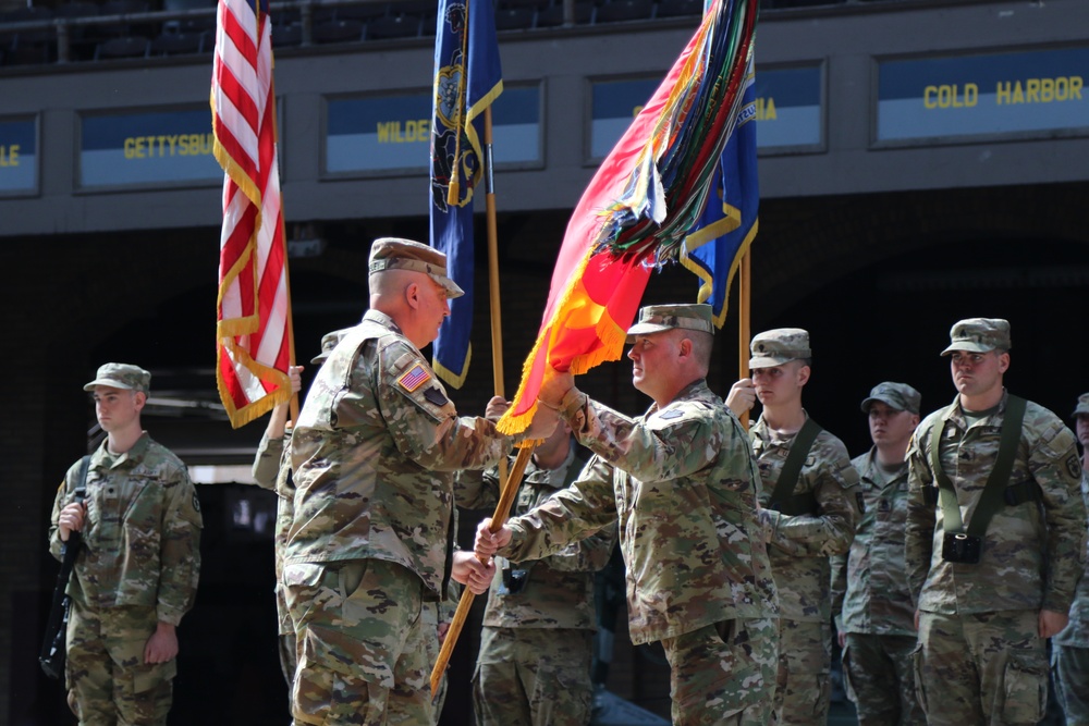 1-109th Field Artillery deactivation and 28th Division Artillery activation