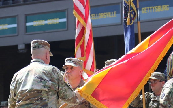 1-109th Field Artillery deactivation and 28th Division Artillery activation