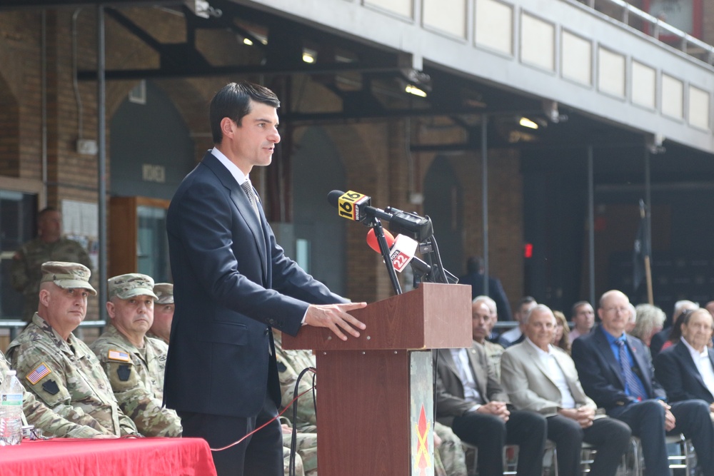 1-109th Field Artillery deactivation and 28th Division Artillery activation