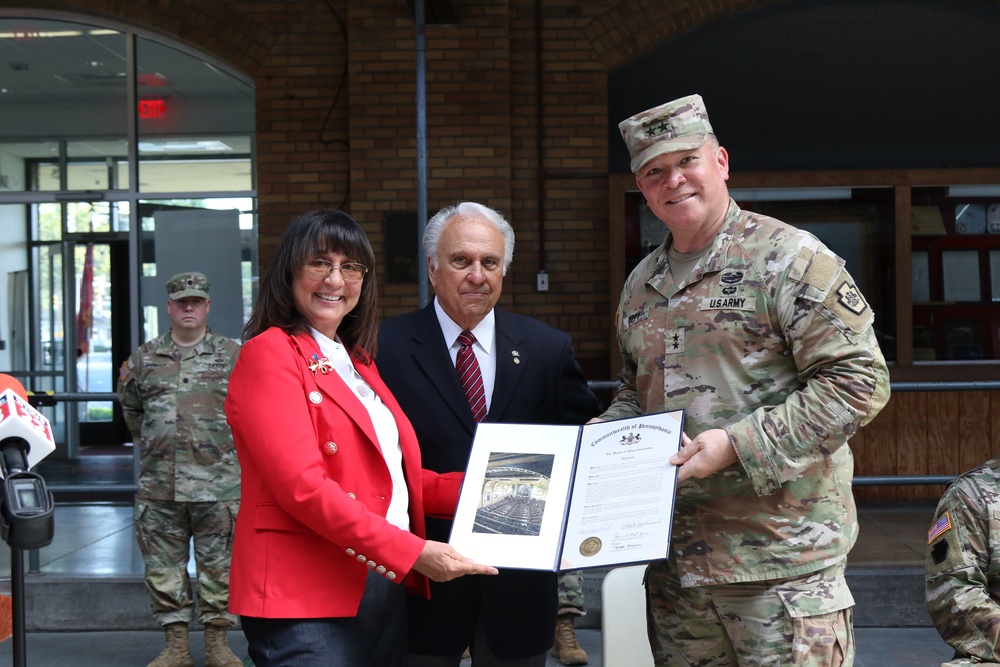 1-109th Field Artillery deactivation and 28th Division Artillery activation