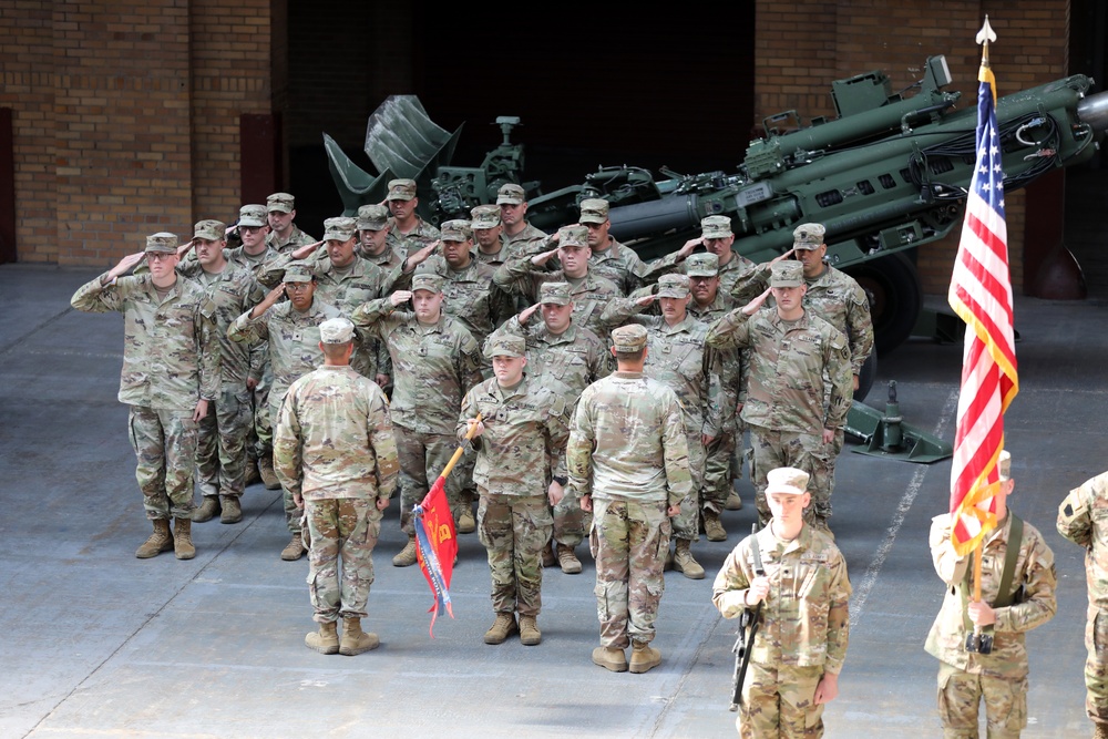 1-109th Field Artillery deactivation and 28th Division Artillery activation