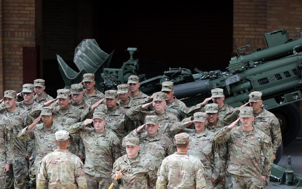 1-109th Field Artillery deactivation and 28th Division Artillery activation