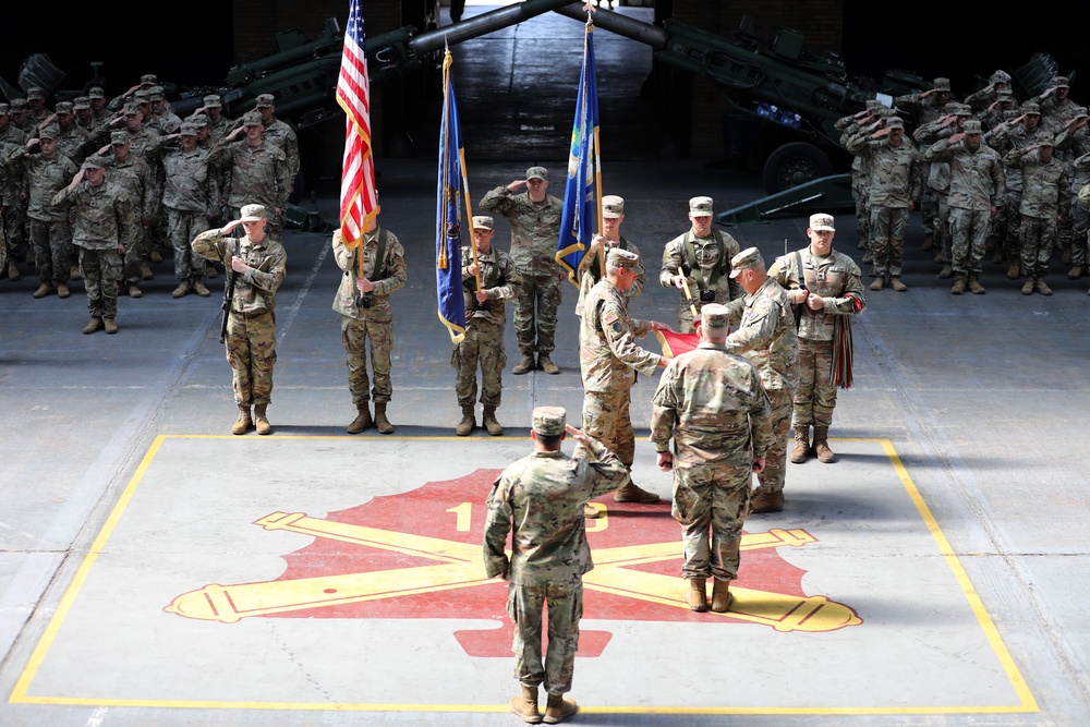 1-109th Field Artillery deactivation and 28th Division Artillery activation
