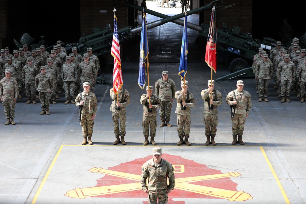 1-109th Field Artillery deactivation and 28th Division Artillery activation