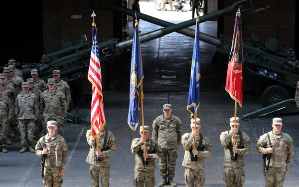1-109th Field Artillery deactivation and 28th Division Artillery activation