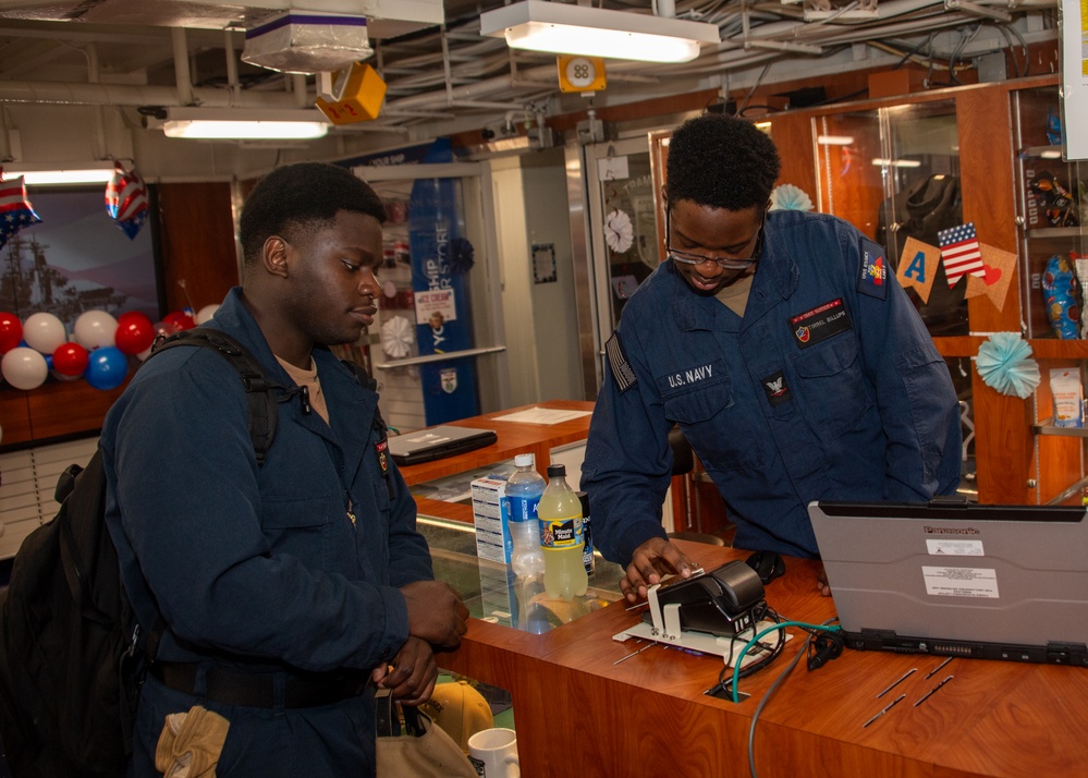 Retail Specialist daily operations aboard USS Essex. Retail Specialist daily operations aboard USS Essex.