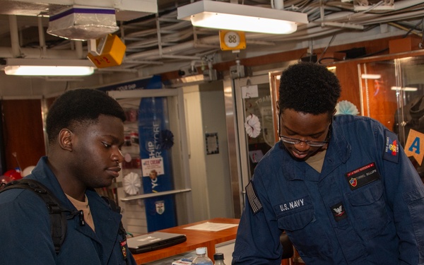 Retail Specialist daily operations aboard USS Essex.