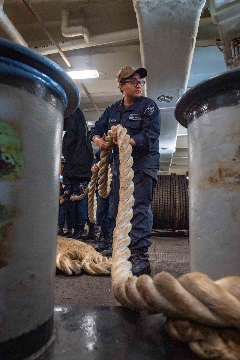 USS Theodore Roosevelt Line Handling