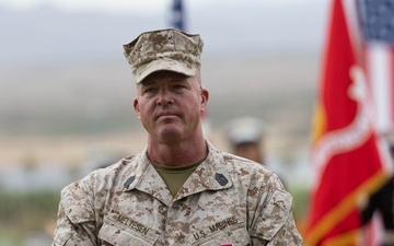 Lopez relieves Meltesen as Sergeant Major of MAGTFTC, MCAGCC during a relief and appointment Ceremony