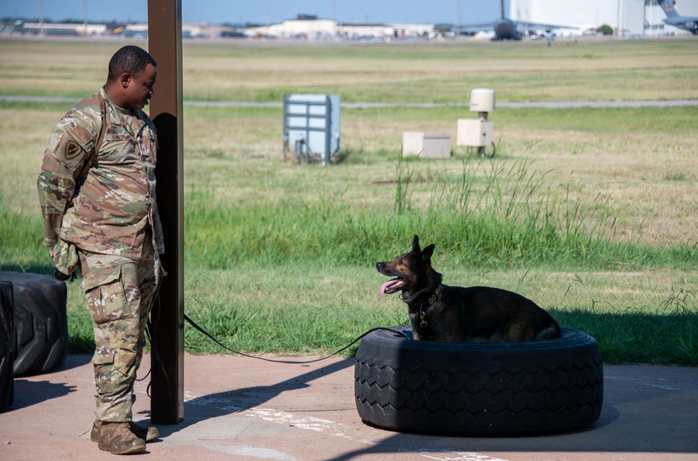 Altus Security Forces K9s partner with federal agencies for training