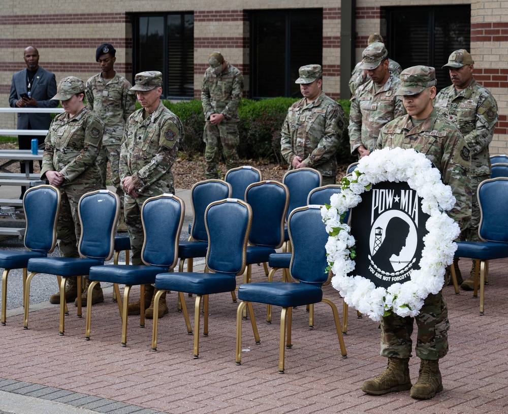 Team McConnell Honors POW/MIA week with Wreath-Laying Ceremony