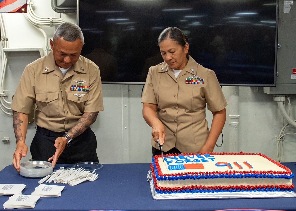 9/11 Remembrance Ceremony onboard USS Essex. 9/11 Remembrance Ceremony onboard USS Essex.