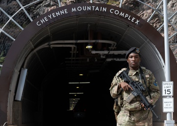 21st Security Forces stand guard over Cheyenne Mountain Complex