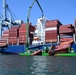Unified Command continues to recover the fallen containers at the Port of Long Beach