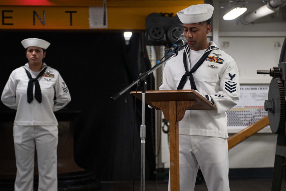 USS Carl Vinson observes Remembrance Day