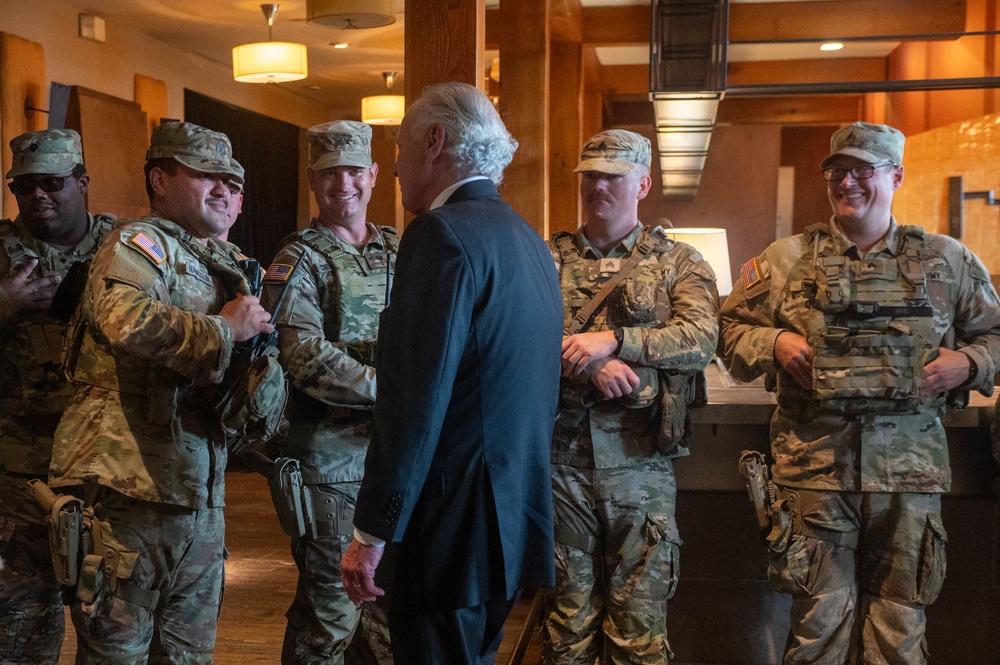Governor of South Carolina, Henry McMaster, visits South Carolina National Guard Soldiers at Union Station, Washington, D.C.