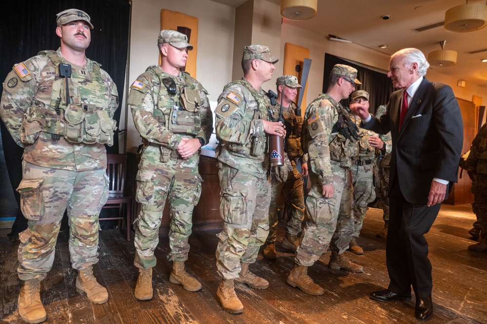 Governor of South Carolina, Henry McMaster, visits South Carolina National Guard Soldiers at Union Station, Washington, D.C.