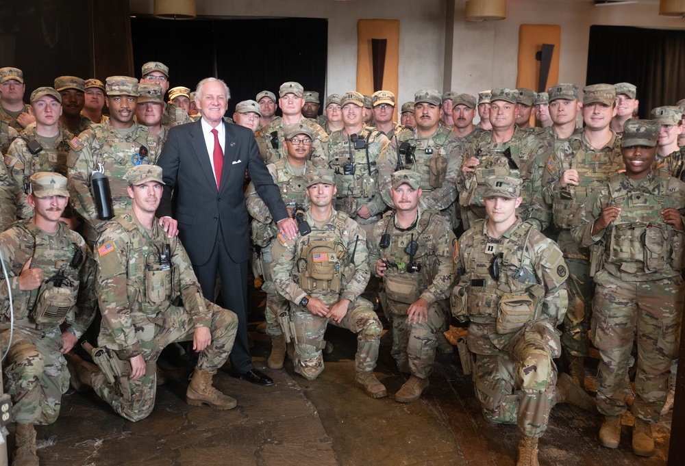 Governor of South Carolina, Henry McMaster, visits South Carolina National Guard Soldiers at Union Station, Washington, D.C.