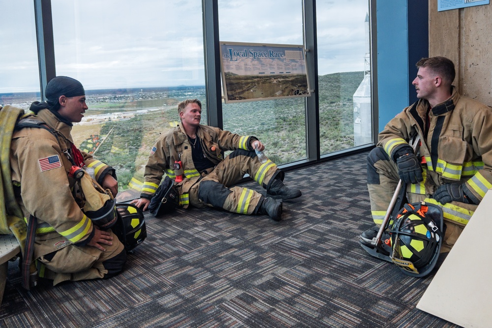 Holloman Air Force Base firefighters participate in Climb the Cube 9/11 memorial event Holloman Air Force Base firefighters participate in Climb the Cube 9/11 memorial event