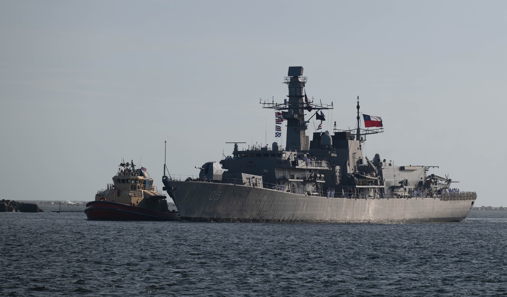 Chilean Navy ship arrives for UNITAS 2025