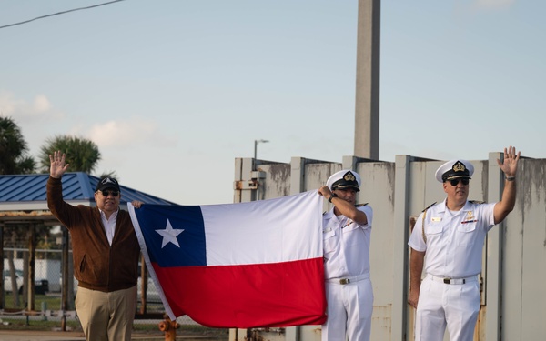 UNITAS 2025: CNS Almirante Cochrane (FF 05) Arrives at Naval Station Mayport