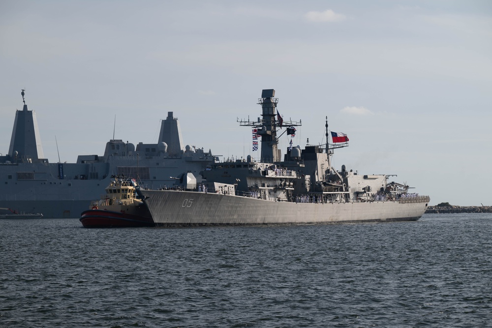 Chilean Navy ship arrives for UNITAS 2025