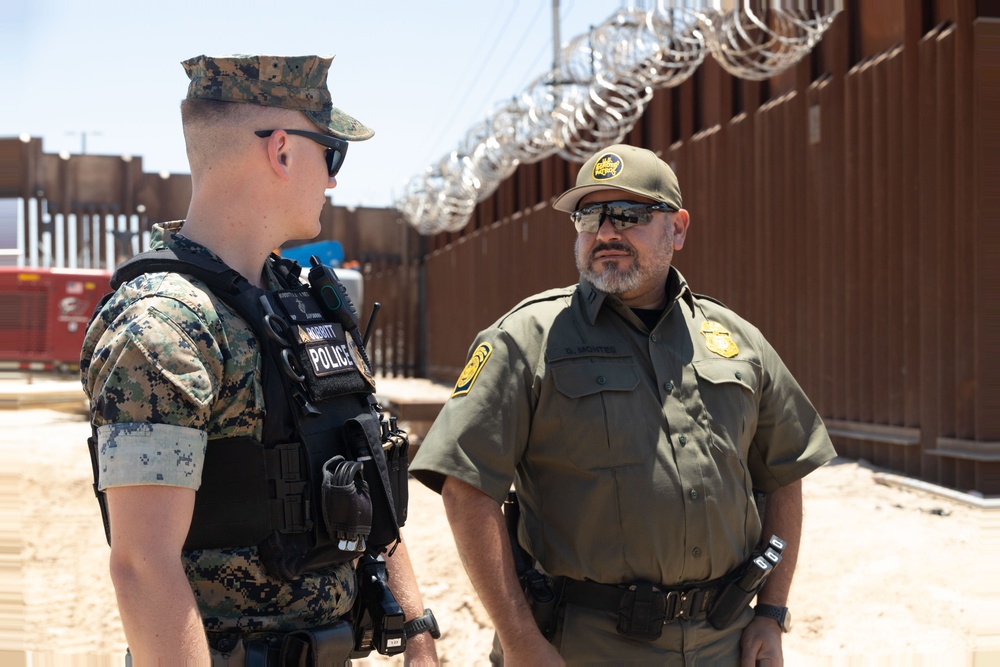 U.S. Marine with MCAS Yuma tours Mexican Border Operation