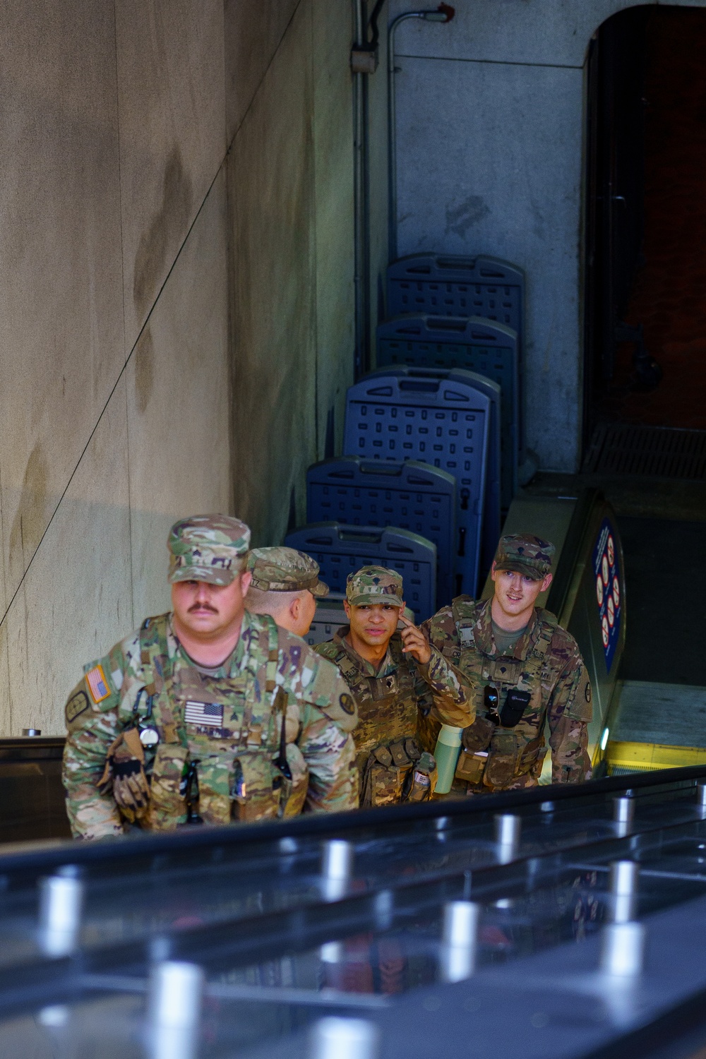 South Carolian Guardsmen Patrol the Potomac Metro in D.C.