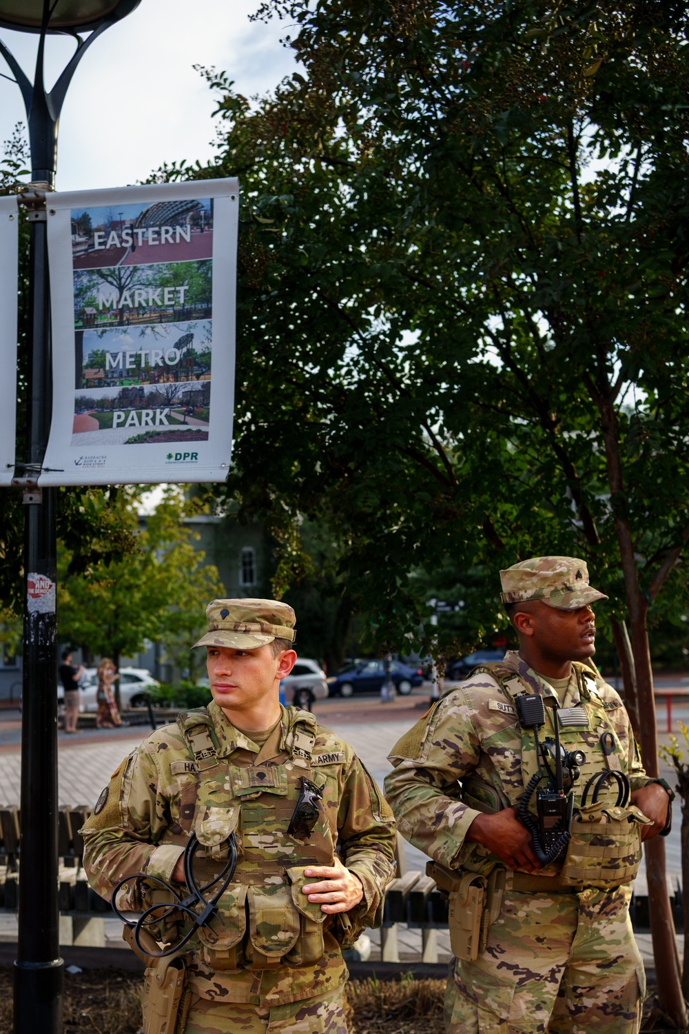 South Carolina National Guardsmen Patrol Eastern Market Metro