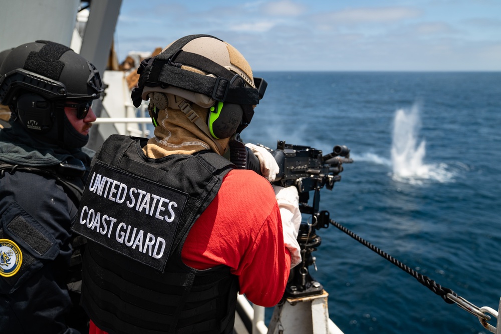Coast Guard Cutter Bertholf conducts GUNNEX operations in Eastern Pacific Ocean