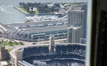 VMGR-352 KC-130s Fly over San Diego Padres Game
