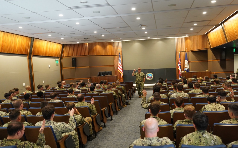 Pearl Harbor Naval Shipyard Hosts Naval Sea Systems Command CMDCM Schimmel