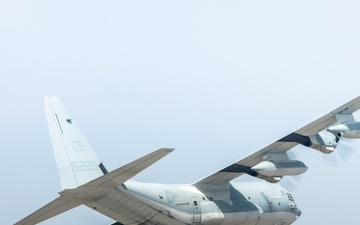 VMGR-352 KC-130s Fly over San Diego Padres Game