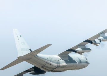 VMGR-352 KC-130s Fly over San Diego Padres Game