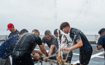 Coast Guard Cutter Bertholf conducts training operations in Eastern Pacific Ocean