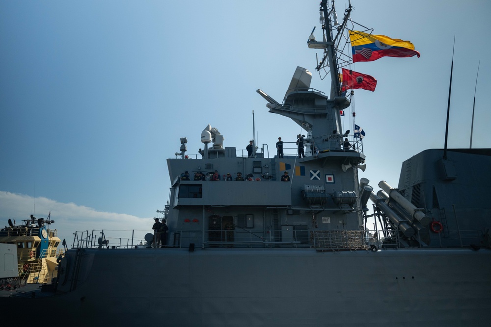 Colombian ship arrives for UNITAS 2025