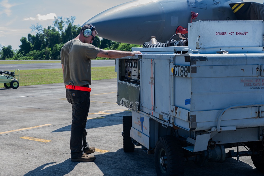 4th MXG crew chiefs prep F-15E during Cope West 25