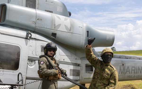 U.S. Marines, Japan Ground Self-Defense Force operate forward arming, refueling point