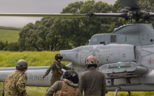 U.S. Marines, Japan Ground Self-Defense Force operate forward arming, refueling point
