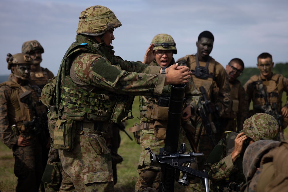 RD25 | U.S. Marines with 12th MLR and JSDF Soldiers Execute a Live-Fire Mortar Range