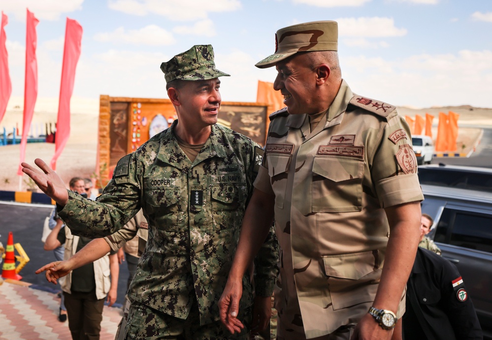 Distinguished visitors attend combined arms live fire exercise during BRIGHT STAR 25