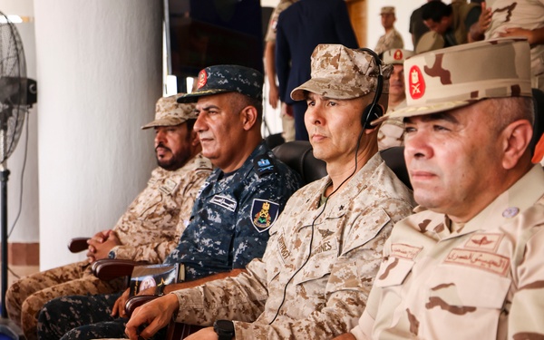 Distinguished visitors attend combined arms live fire exercise during BRIGHT STAR 25