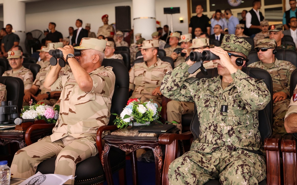 Distinguished visitors attend combined arms live fire exercise during BRIGHT STAR 25