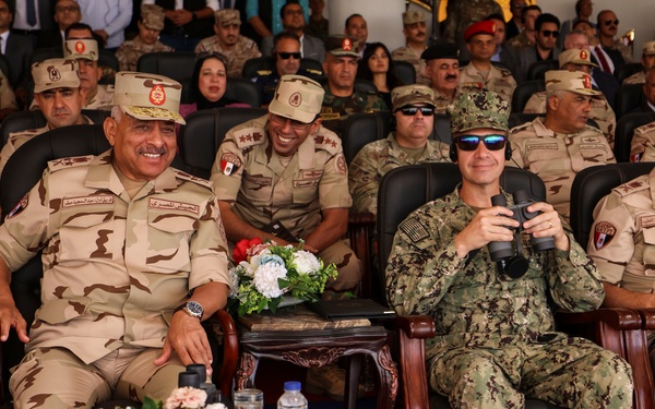 Distinguished visitors attend combined arms live fire exercise during BRIGHT STAR 25