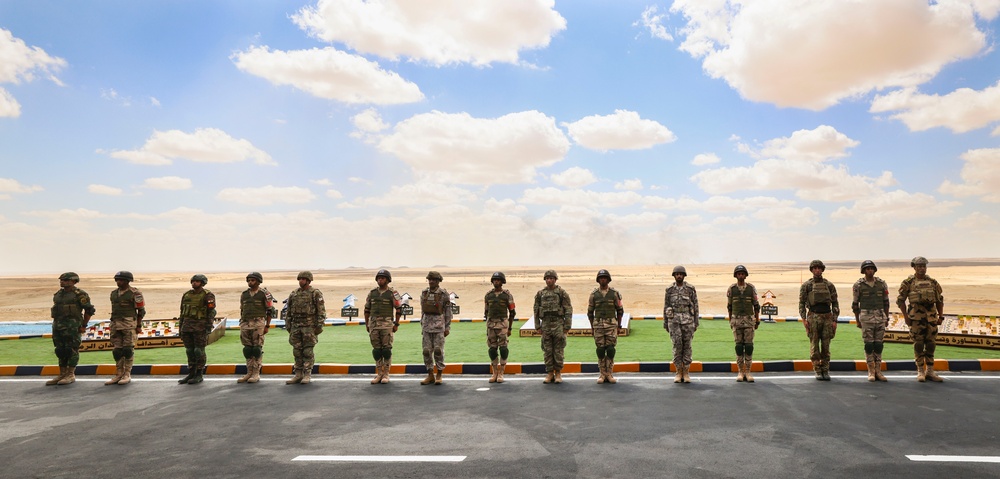 Distinguished visitors attend combined arms live fire exercise during BRIGHT STAR 25